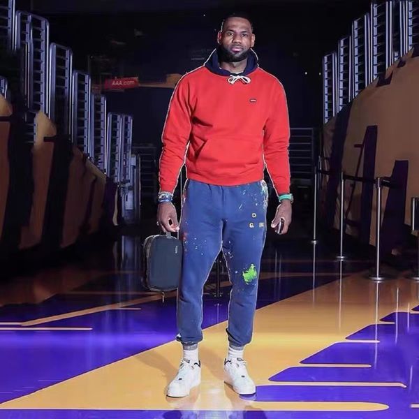 

fashion men's designer pants men's women's pants pants hip hop sweatpants unique second-hand painted terry casual trousers me, Black