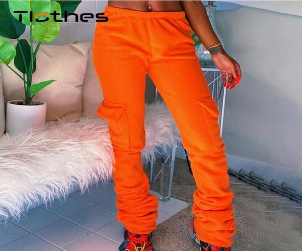 

streetwear high waist stacked sweatpants womens spring autumn casual solid stacked legging woman sweat pants slacks trousers7098576, Black;white