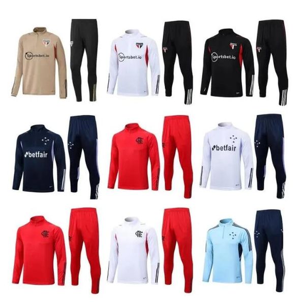 

2023 2024 gremio tracksuit tuta maglia flamenco soccer training suit survetement 23/24 sao paulo camiseta jerseys chandal kit football jacke, Black