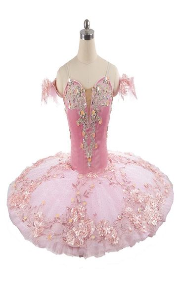 

custom made pink fairy doll variation ballet costume tutu dress for competition performance professional pancake tutu stage6710043, Black;red