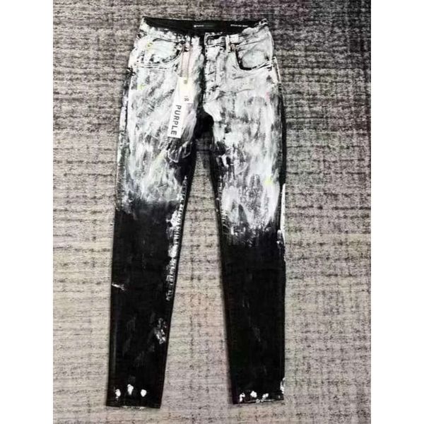 

2023 purple-bran* men designer antiaging slim fit casual jeans635, Blue