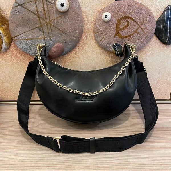 

designer shoulder bag women's leather handbag chain crossbody over the moon tote purse letter embroidery dinner party clutch bag luxury