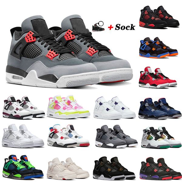

2023 athletic 4s basketball shoes jumpmans 4 infrared cool grey midnight navy toro bravo new bred purple metallic psgs mens sports women sne