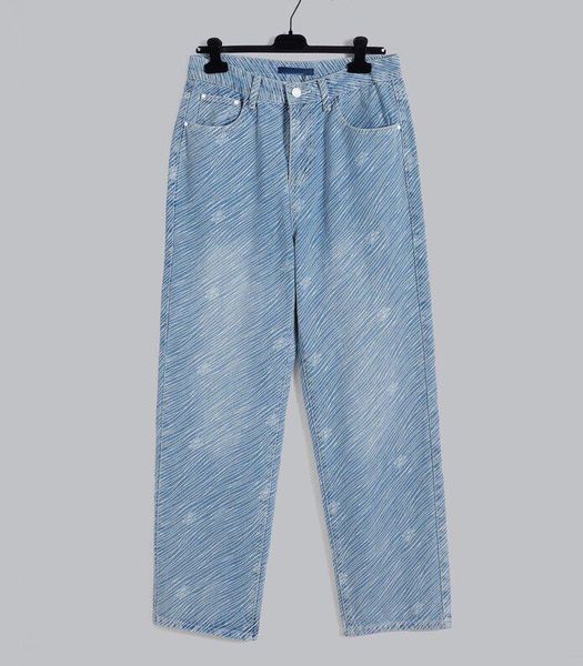 

men's plus size pants men's jeans full stamped letter printing women's men's hip-hop fashion casual pants i878s, Black;brown
