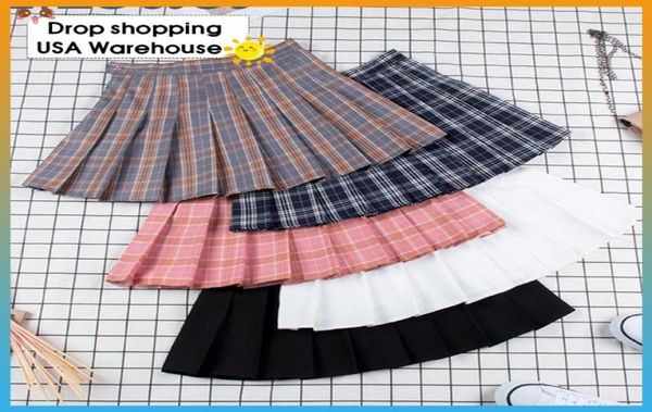 

pleated mini skirt pink pleated satin skirt women039s fashion slim waist casual tennis skirts school vacation female summer new3109579, Black