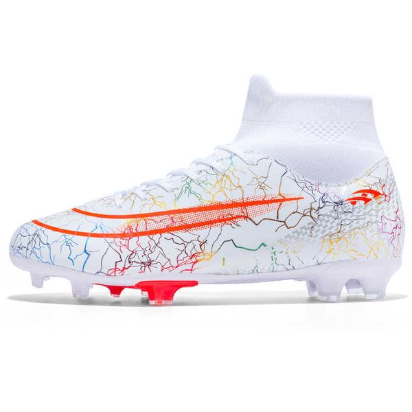 

men's high soccer shoes tf/fg anti slip quality football boots children's outdoor professional sneakers 230814