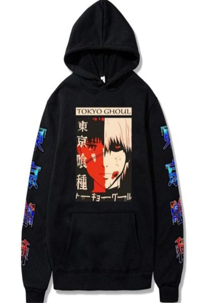

tokyo ghoul anime manga hoodie kaneki ken printed menwomen hoodie long sleeve sweatshirt52156114001796, Black
