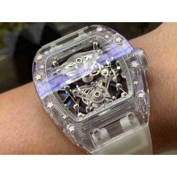 

superclone luxury mens mechanics watch richa milles eur super snow glass fully transparent case special tourbillon automatic mechanical