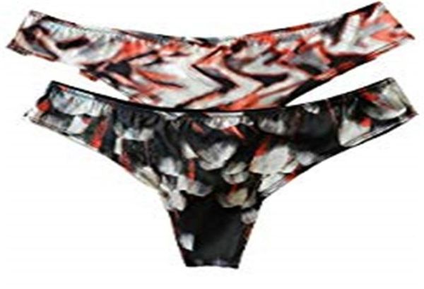 

2pcs women039s 100 pure silk thongstring s  l xl xxl01231905211, Black;white