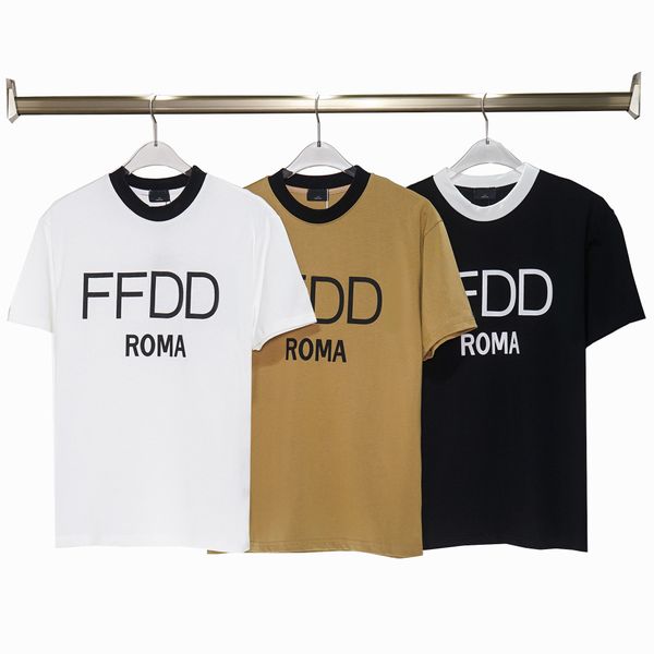 

2023 designer t-shirt men's luxury shirt men's t-shirt crew-neck women's breathable trend shirt women's crew-neck cotton, White;black