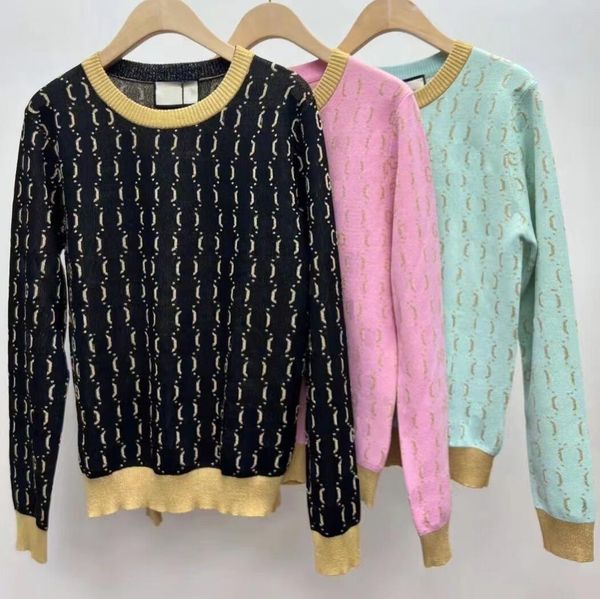 

fall designer women sweater high-end luxury full body g letter jacquard casual fashion women's knit top, White;black