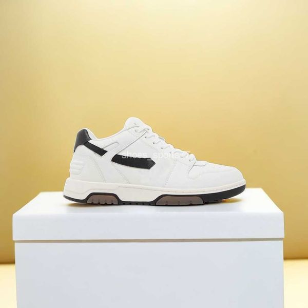 

designer out of office casual offs shoes whtie women men basketball ow outdoor sport sneakers decorated arrow lace-up stitching sneakers siz, Black