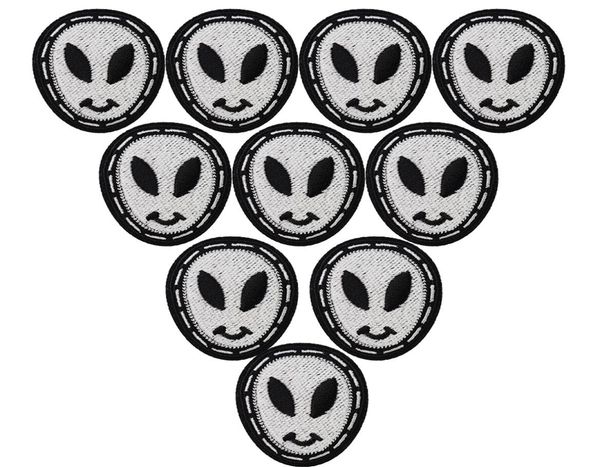 

10pcs long face skull embroidery patches for clothing iron patch for clothes applique sewing accessories stickers on clothes iron 5061191, Black