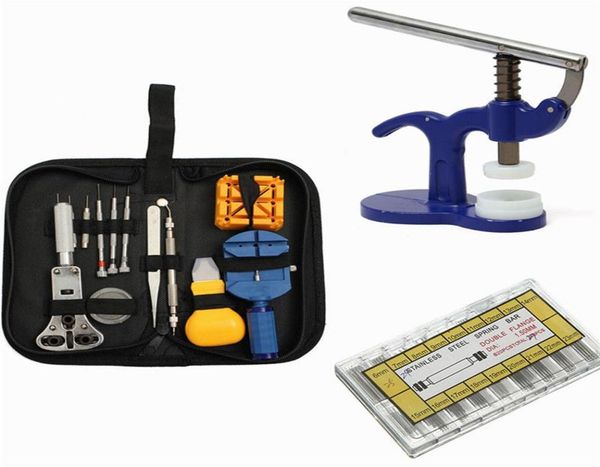 

298pcs watch repair tool kit back case opener remover spring pin crystal press215o3659352