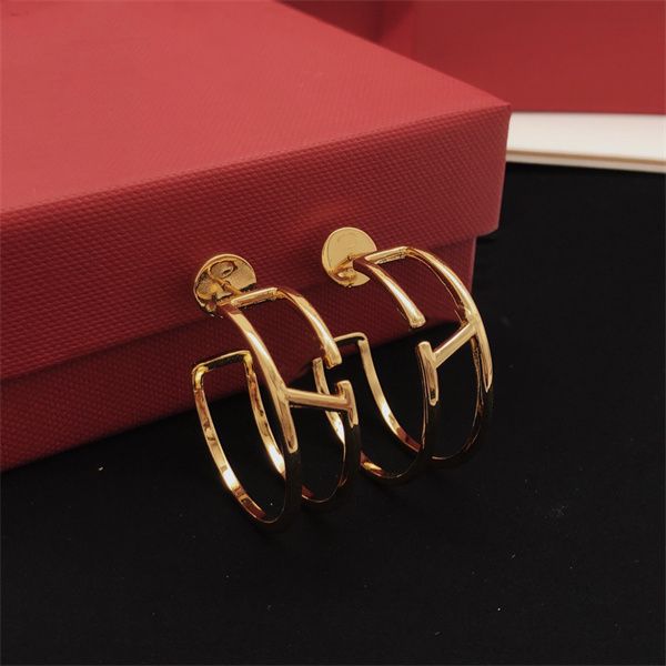 

letter v brand earring logo valentinolies stud earing women designer luxury jewelry crystal pearl hoop earrings 78657, Golden;silver