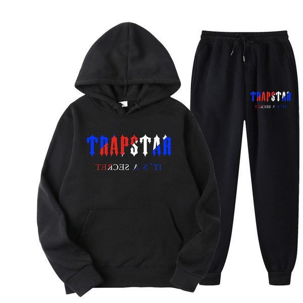 

men s tracksuits tracksuit trapstar brand printed sportswear 15 color warm two piece loose hoodie sweatshirt and pant set capu 230814, Gray