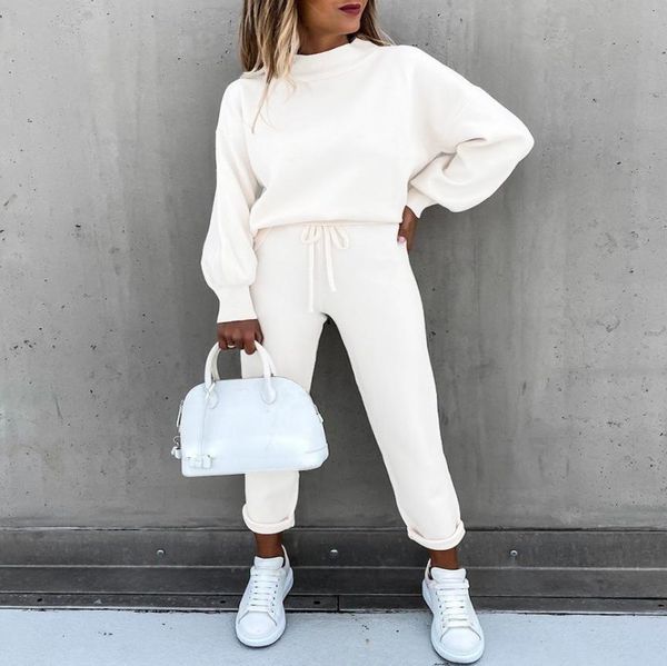 

autumn winter women tracksuit two piece set women hoodie sweatshirtpants 2pcs sports jogging suit female casual outfits set8886070, Gray