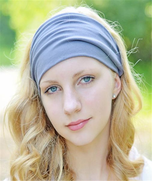 

candy color elastic yoga run sport headband head band hair wrap cuffs for women gift will and sandy5544272, Silver