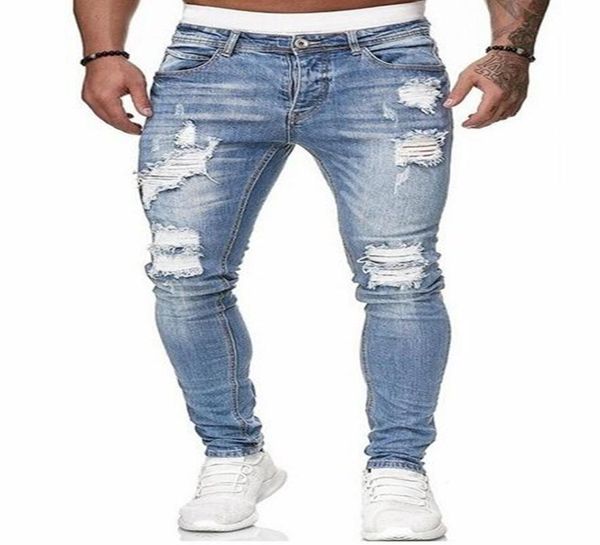 

2021 new fashionable european and american mens casual jeans highgrade washing pure hand grinding quality optimization la386105379364, Blue