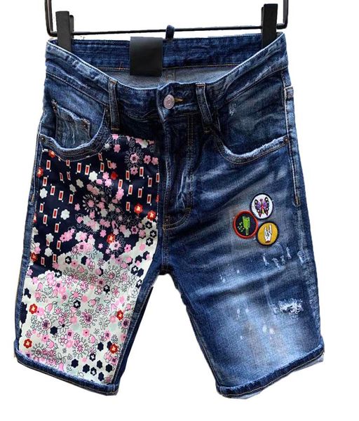 

2022 denim shorts men039s summer thin section loose straight korean version of the breeches hole casual tide brand fivepoint p6181226, White;black