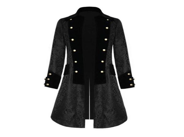 

men039s jackets kancoold coat fashion steampunk vintage tailcoat jacket gothic victorian frock uniform button costume 9172688840, Black;brown
