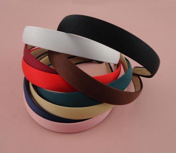 

10pcs 20cm satin fabric covered plain plastic headbands for women girls hairbands diy hair accessories9784670, Silver