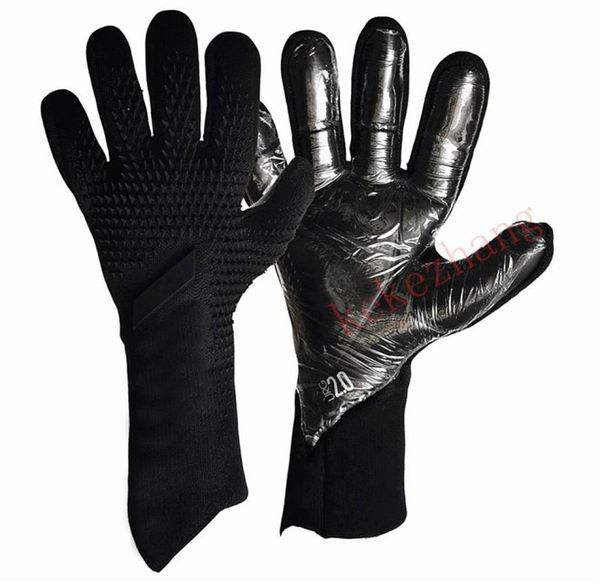 

4mm latex goalkeeper gloves no finger protection thickened soccer goalie gloves professional football goalkeeper gloves287g5868087, Black