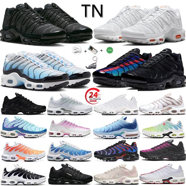 

tn plus men running shoes triple white black reflective toggle utility unity jade ice mixes of blues sky blue black pink gradients oxford me