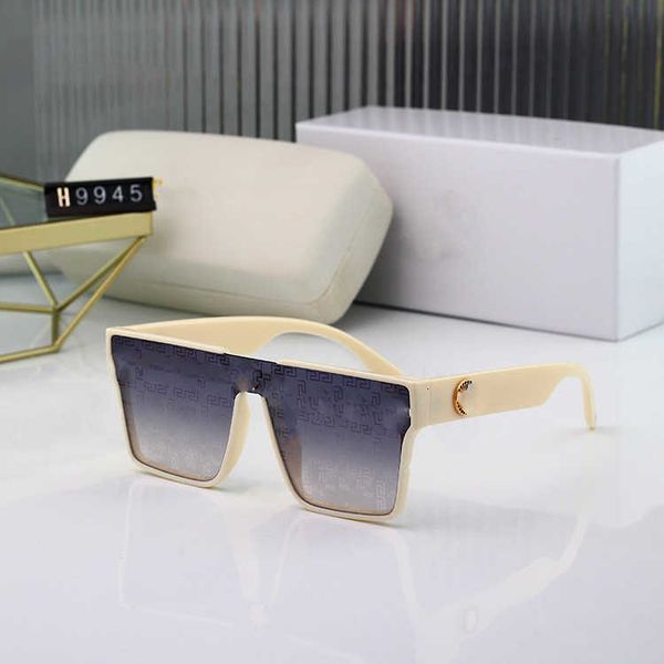 

fashion designer cool sunglasses 2023 new women's overseas square dark glasses printed flatz944, Black