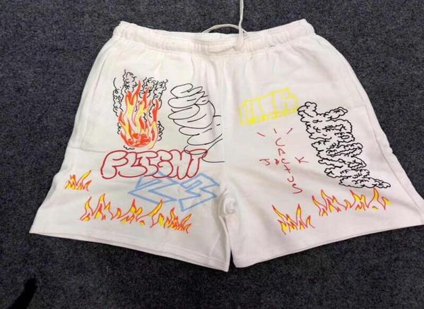 

designer tour graffiti cactus printing shorts men women embroidery cactus shorts breechcloth1571878, White;black