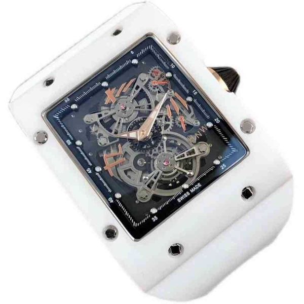 

watches wristwatch luxury richa milles designer men's square fully automatic mechanical watch ceramic hollow out personalized tape tide