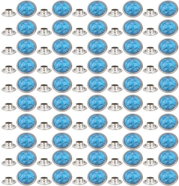 

tsunshine components blue turquoise rapid rivets studs diy leathercraft for bag shoes bracelet tandy leather4297328, Blue;slivery