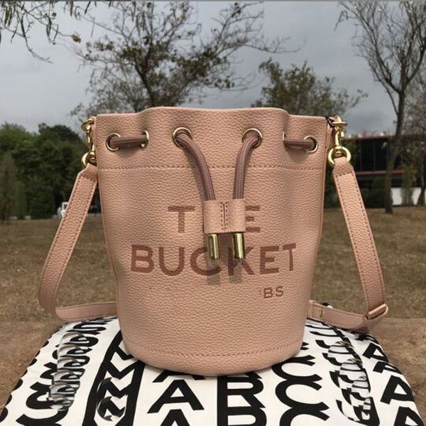 

fashion marc bucket bags new style womens mens the tote buckets handbag luxury pull closure drawstring with shoulder strap designer clutch s, Red;black