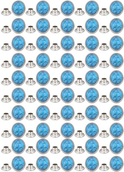 

tsunshine components blue turquoise rapid rivets studs diy leathercraft for bag shoes bracelet tandy leather4109491, Blue;slivery