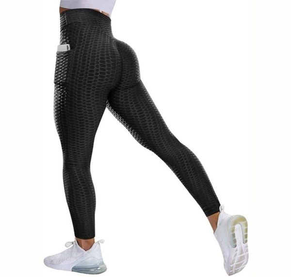 

jianweili push up leggings woman side pockets fitness anti cellulite leggings femme gym stretch pants breathable 2109023207108, Black