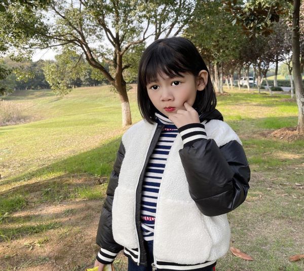 

winter children039s down coat clothes kids boys girls fleece hooded jackets cute toddler warm thick outwear coats4075960, Blue;gray