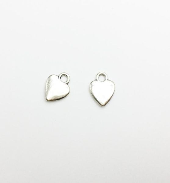 

200pcslot tibetan silver alloy heart pendant charms for jewelry makings bracelet findings 105135mm8462019, Bronze;silver