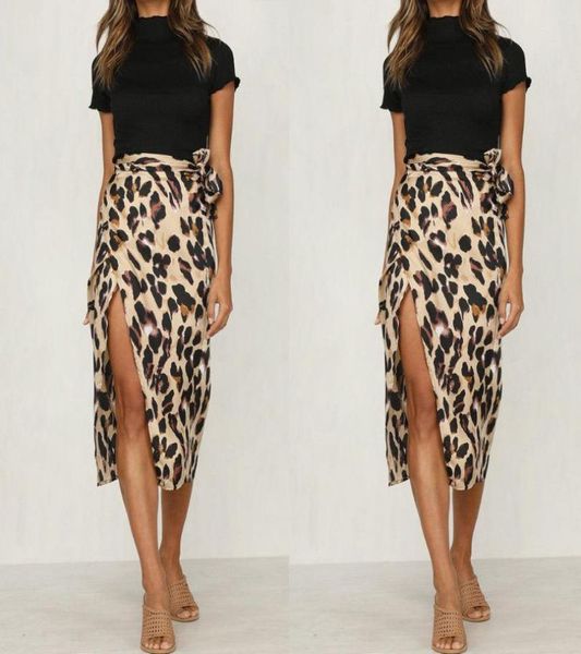 

2021 new fashionable women summer leopard print skirt ladies and charming high waist polyester skirt5116634, Black
