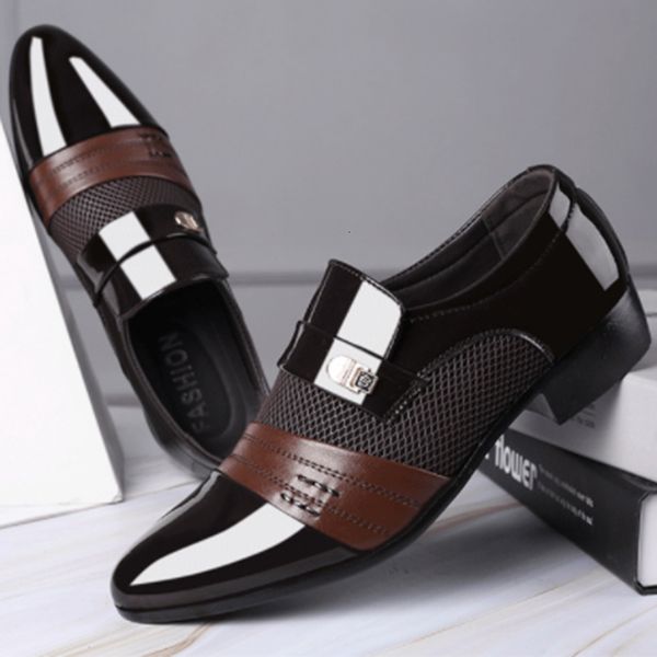 

dress shoes leather for men luxury plus size party office business casual former shoe black loafers zapatos de vestir hombre 230812