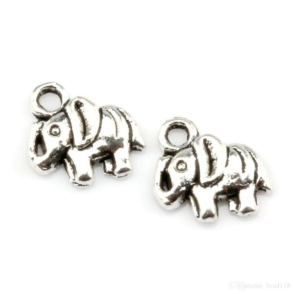 

300 pcs tibetan silver elephant alloy charms pandents for jewelry making bracelet necklace findings 16mmx135mmx3mm6461697, Bronze;silver