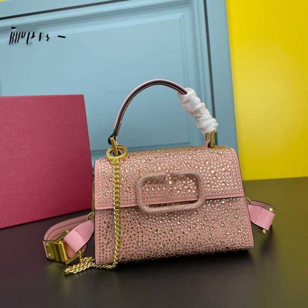 

designer buckle shoulder luxurys bag outdoor bag women's brass diamond crystal magnetic mini chain handbag loco bag ps9u