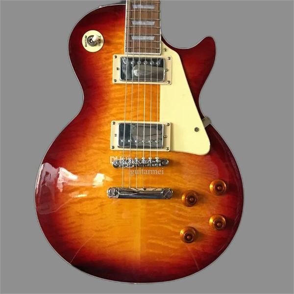 

classic electric guitar mahogany with flame maple-guitar good sound quality new style, 69456