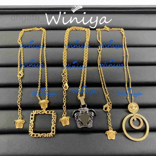 

pendant necklaces designer necklace new letter beauty head diamond pendant cool temperament personalized dza3, Silver