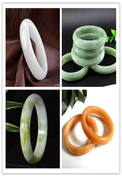 

real white jades bangles women healing jewelry genuine natural jadeite bangle chinese yellow dragon jade lucky amulet bracelets7212046, Golden;silver
