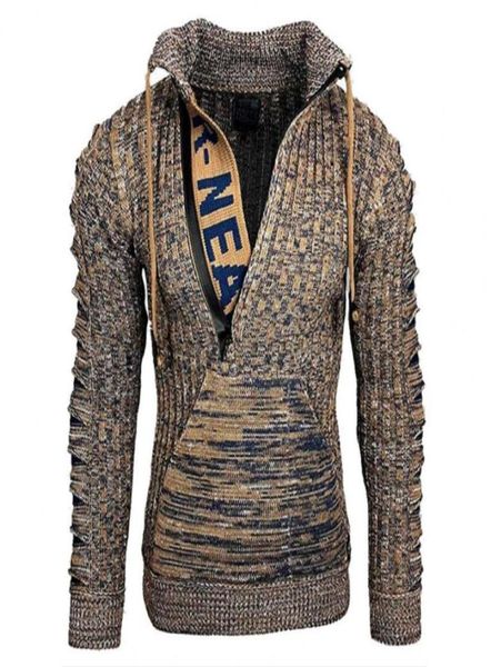 

fashion sweater hoodies casual long sleeves thickening warm trend shirt jackets classic cardigan coat men6885047, White;black