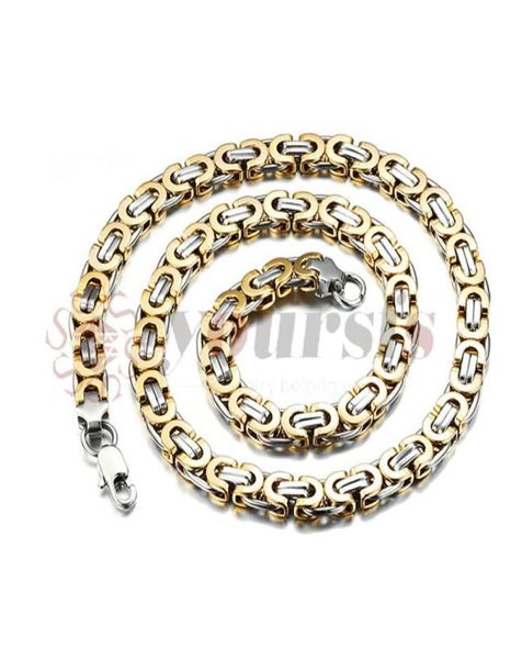 

yoursfs gold color stainless steel chain men necklace01239891972, Silver