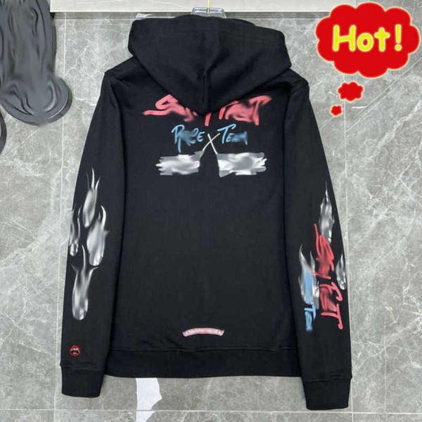 

mens luxury classics sweatshirts jackets brand hoodies zipper hooded men women designers sanskrit horseshoe cross pullover sweater hoodie c, Black;brown