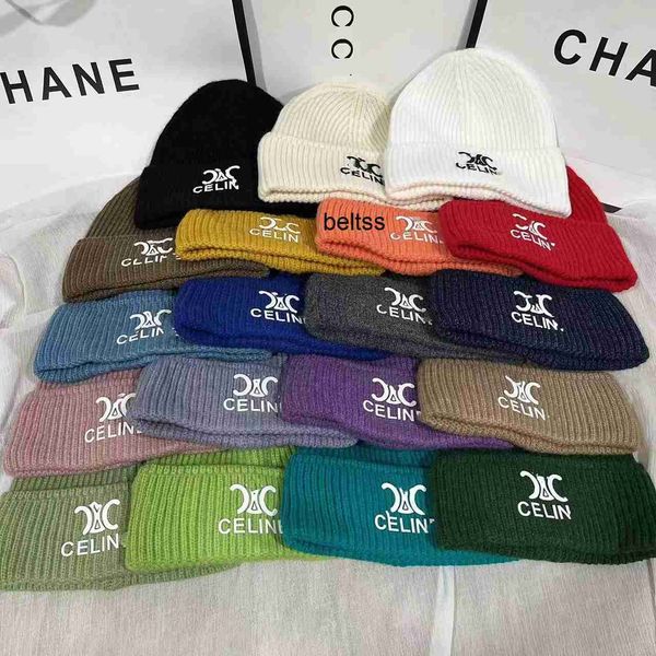 

23s hats for children in autumn and winter pullover hats mesh red ins warm knitted hats male and female ear protection cold hat trend, Blue;gray