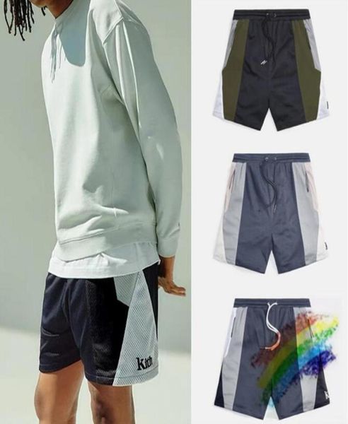 

patchwork mesh shorts men women quality zipper pockets shorts breathable breeches3364529