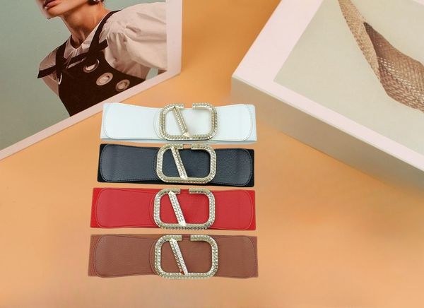 

2023 new 7cm ultra-wide women's belt designer belt fashion luxury zinc alloy buckle four colors optional length: 95-115cm, Black;brown